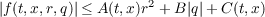 |f (t,x,r,q)| ≤ A (t,x)r2 + B|q|+ C(t,x )