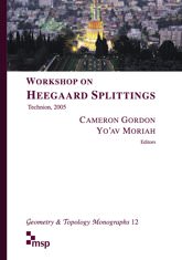 cover for Workshop on Heegaard Splittings <q>(Technion, 2005)</q>