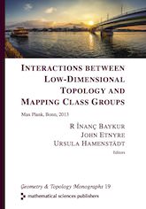 cover for Interactions between low-dimensional topology and mapping class groups <q>(Max Plank, Bonn, 2013)</q>