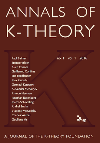 cover for Annals of K-Theory