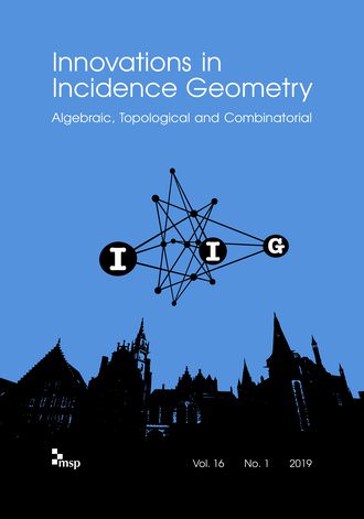 cover for Innovations in Incidence Geometry — Algebraic, Topological and Combinatorial
