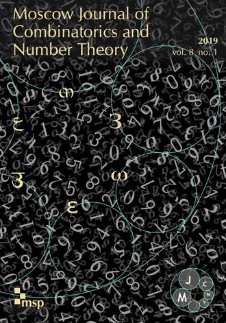 cover for Moscow Journal of Combinatorics and Number Theory