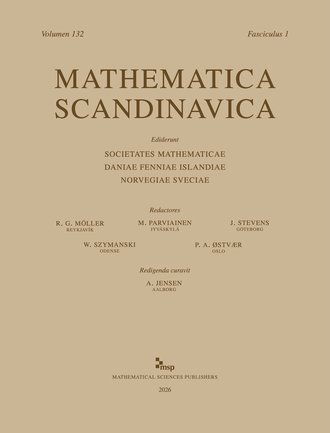 cover for Mathematica Scandinavica