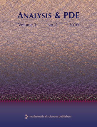cover for Analysis &amp; PDE