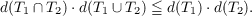 d(T1 ∩ T2)⋅d(T1 ∪T2) ≦ d(T1) ⋅d(T2).
