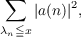  ∑
|a(n)|2,
λn≦x
