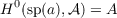 H0 (sp(a),𝒜) = A
