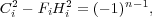 C2i − FiH2i = (− 1)n−1,